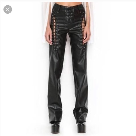 I Am Gia Xtina Lace Up Pants Xs 